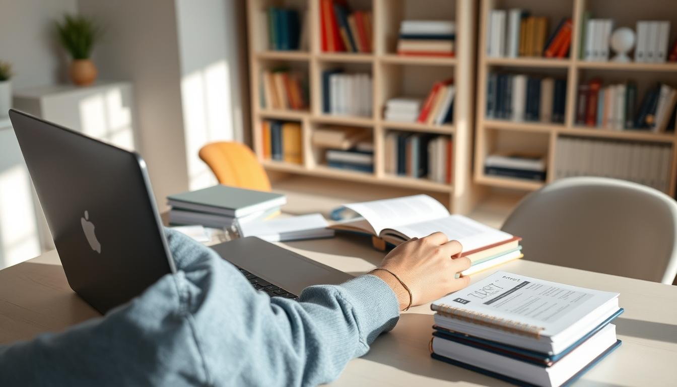 Students studying together in modern classroom